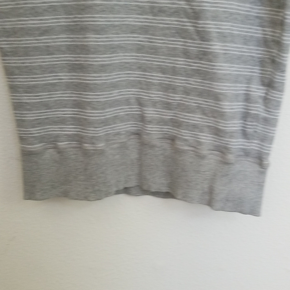 Standard JAMES PERSE Heathered Gray Stripe Cotton Dress Size S Grey - Picture 6 of 8